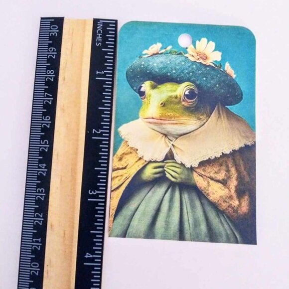 14 Pc Set! Royal Victorian Frogs Of Distinction Large Gift & Journal Tags - Picture 3 of 5